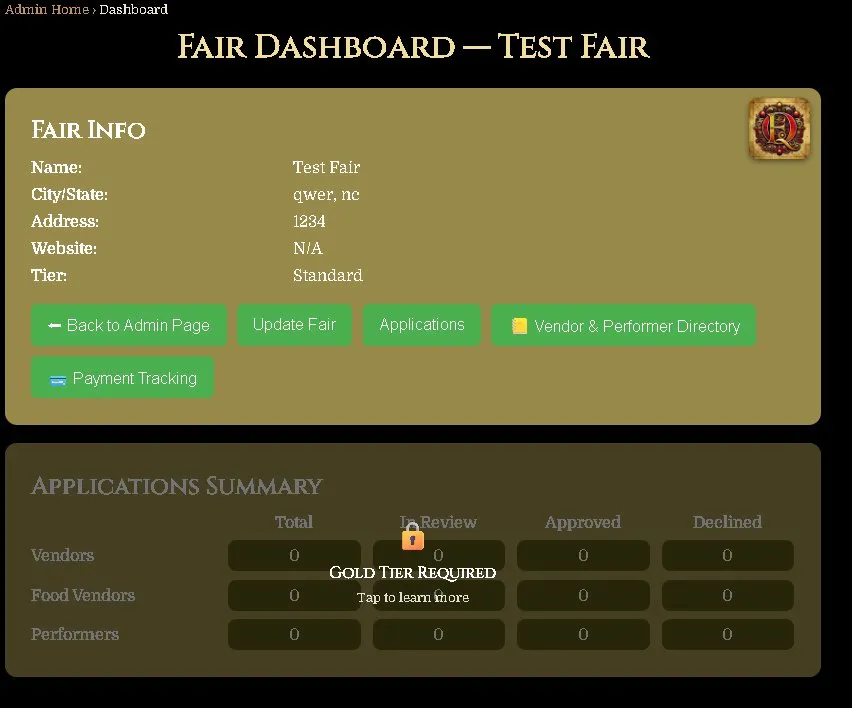 Fair Dashboard